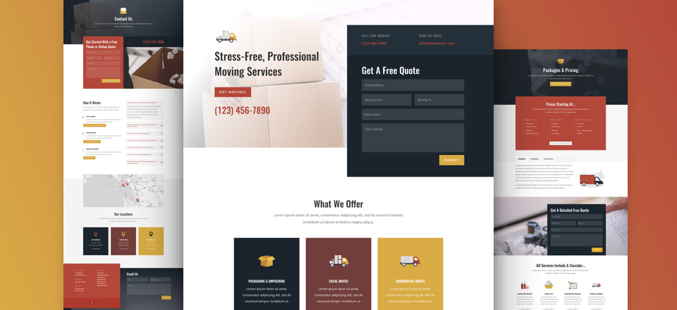 Layout Pack für eine Umzugsfirma