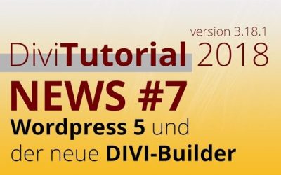 Divi News 2018 #7: WordPress 5 ist da!