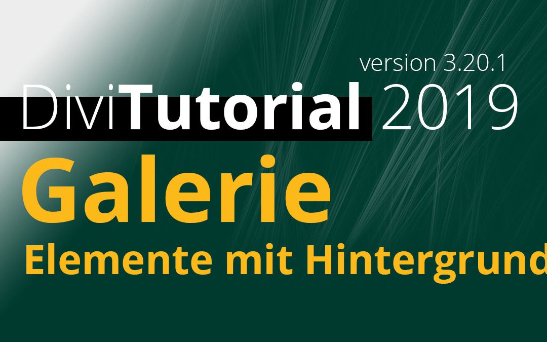 Divi Galerie-Elemente mit eigenem Hintergrund austatten