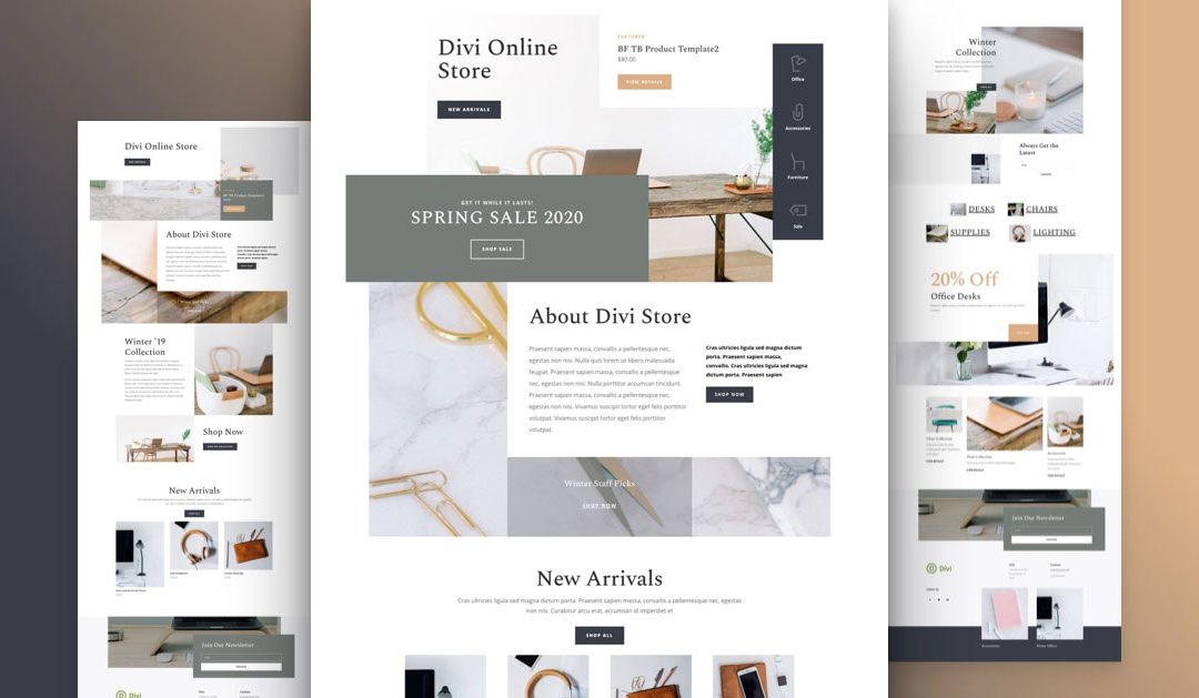 Kostenloses Online-Shop Layout Pack